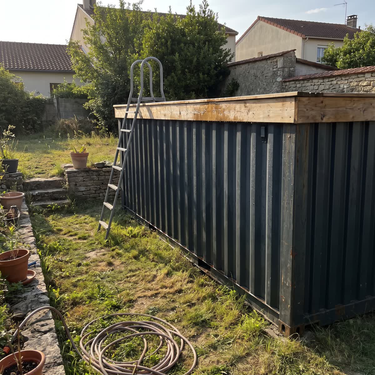 Piscine container moins de 10m² : Sans autorisation