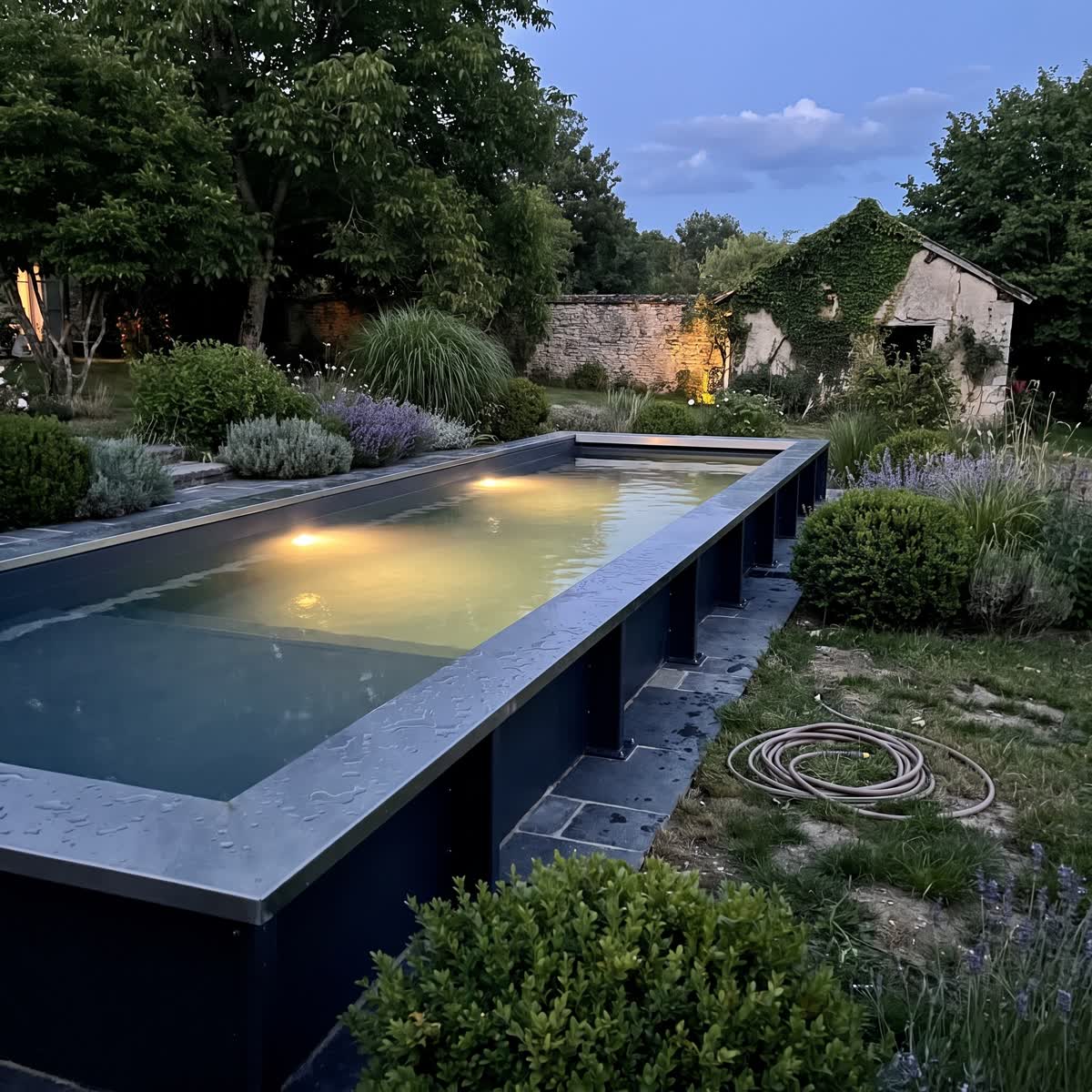 piscine container largeur 4m - Vue extérieure